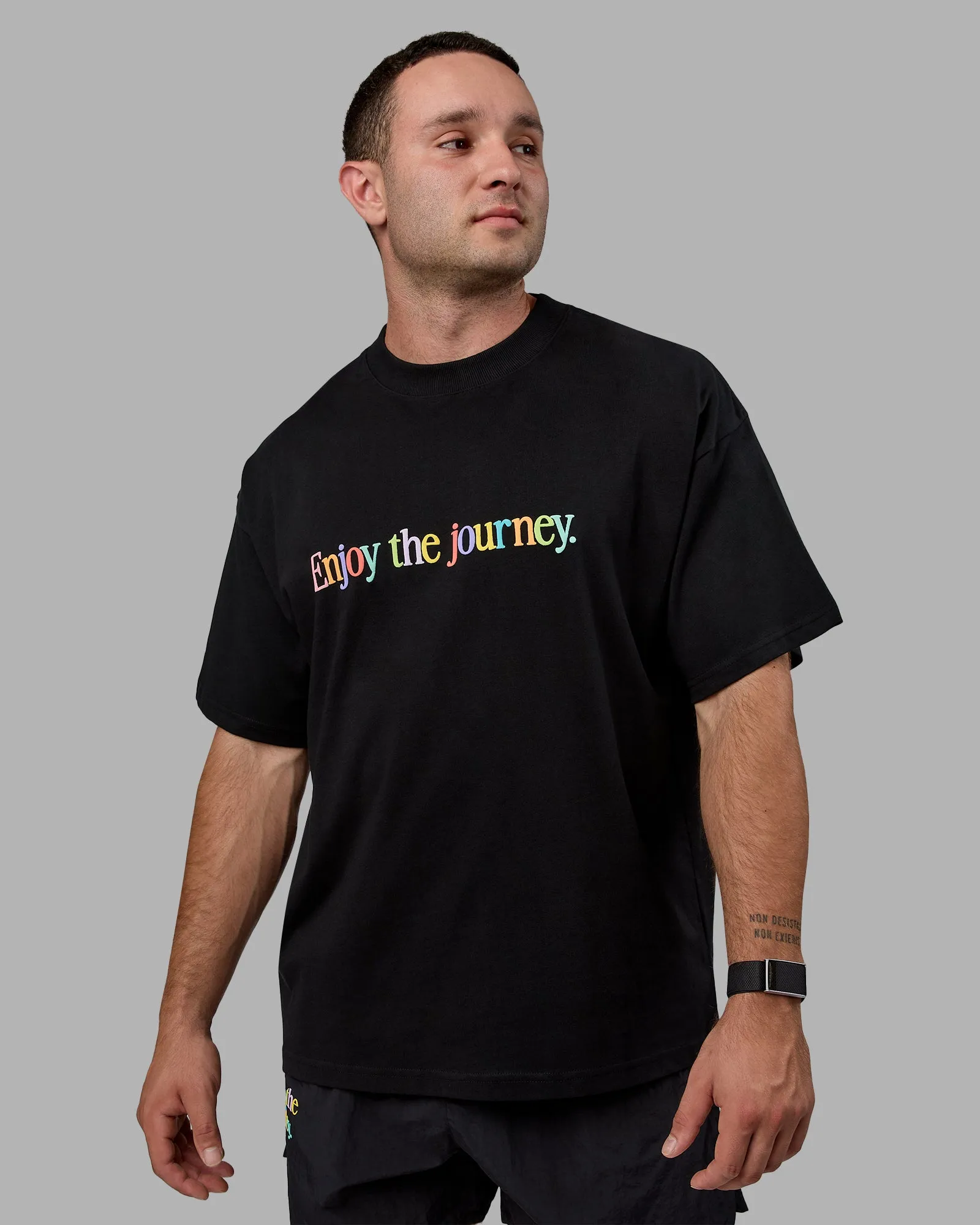 Enjoy The Journey Heavyweight Tee Oversize - Black-Multi sold by LSKD product image thumbnail 2