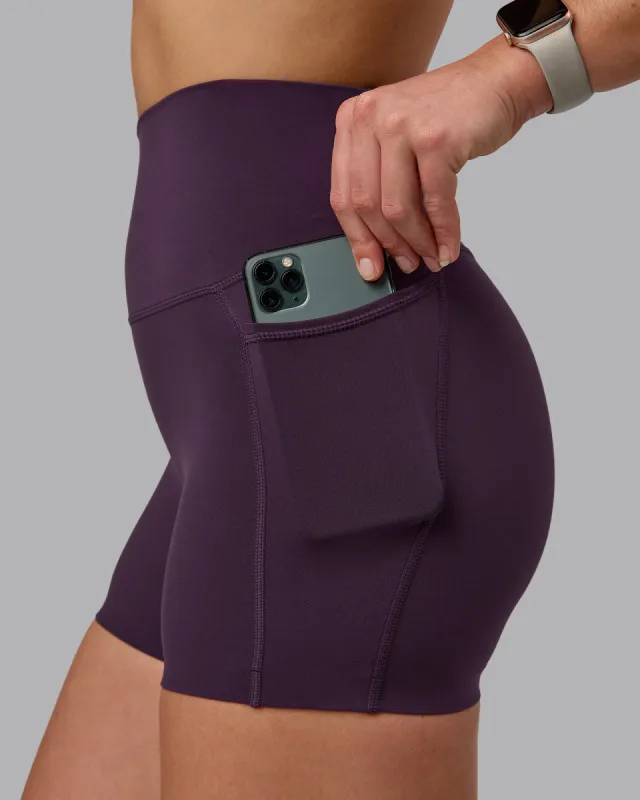 Elixir X-Short Tight With Pockets - Midnight Plum sold by LSKD