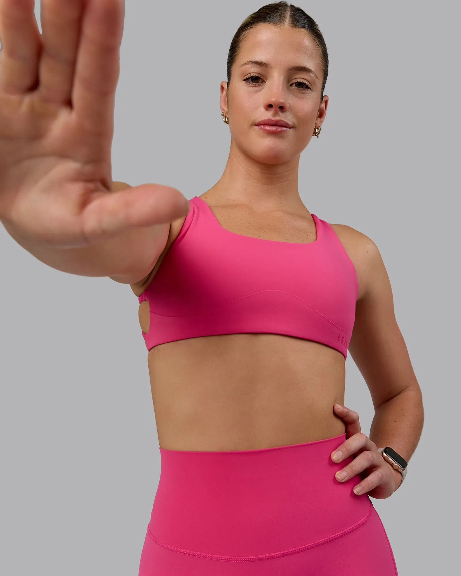 Aspire Sports Bra - Pink Flash sold by LSKD product image thumbnail 3