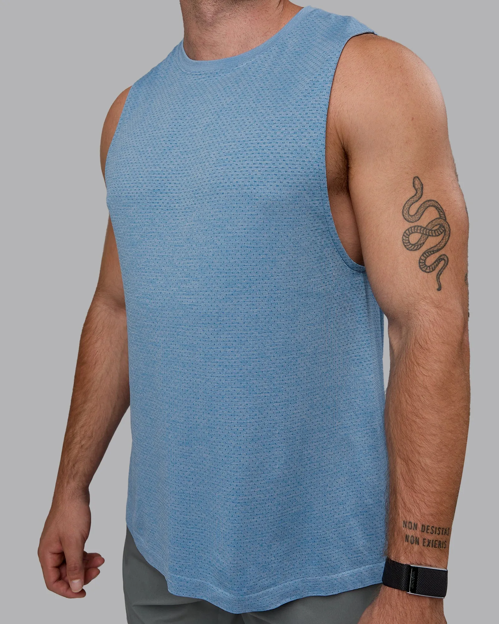 AeroFLX+ Seamless Muscle Tank - Elemental Blue/Ice Blue sold by LSKD product image thumbnail 3
