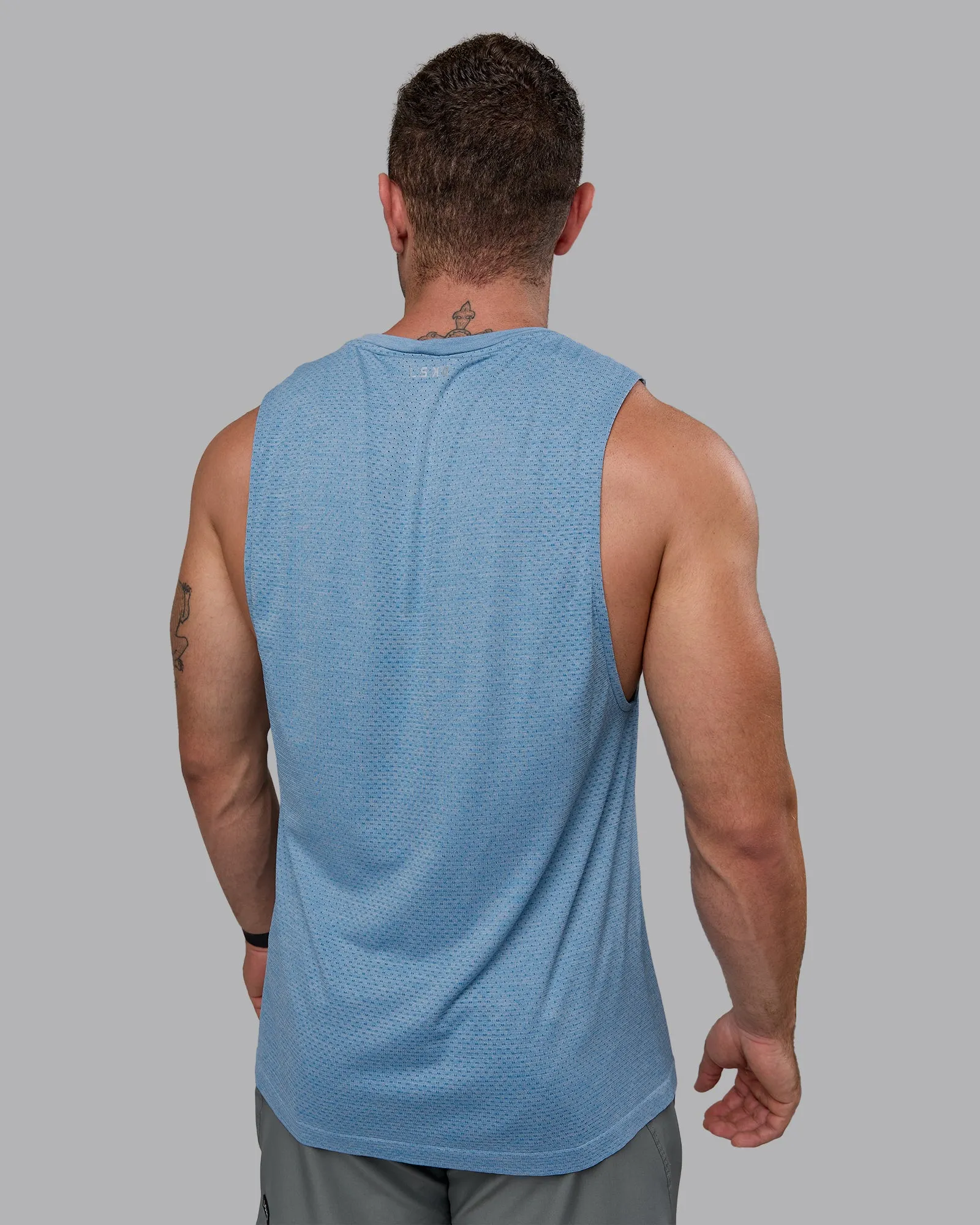 AeroFLX+ Seamless Muscle Tank - Elemental Blue/Ice Blue sold by LSKD product image thumbnail 4