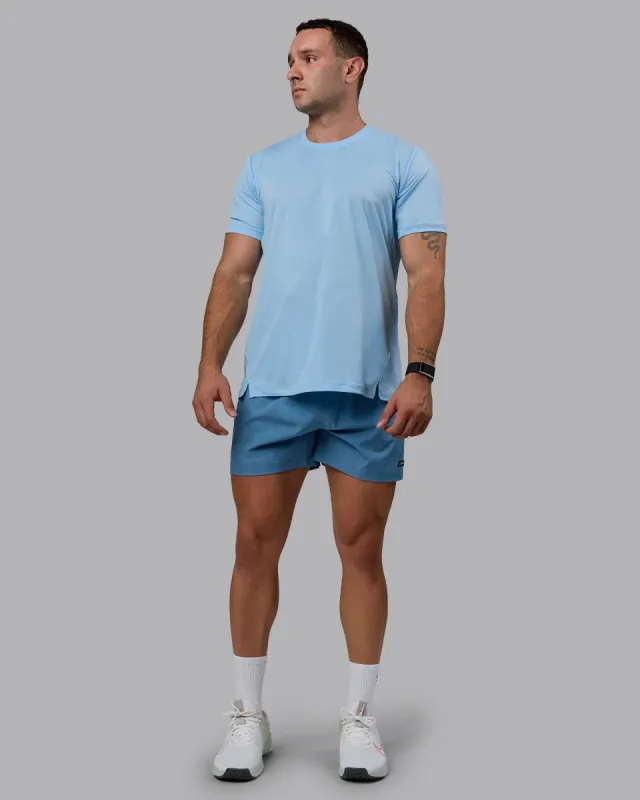 Pace Running Tee - Glacial Blue sold by LSKD