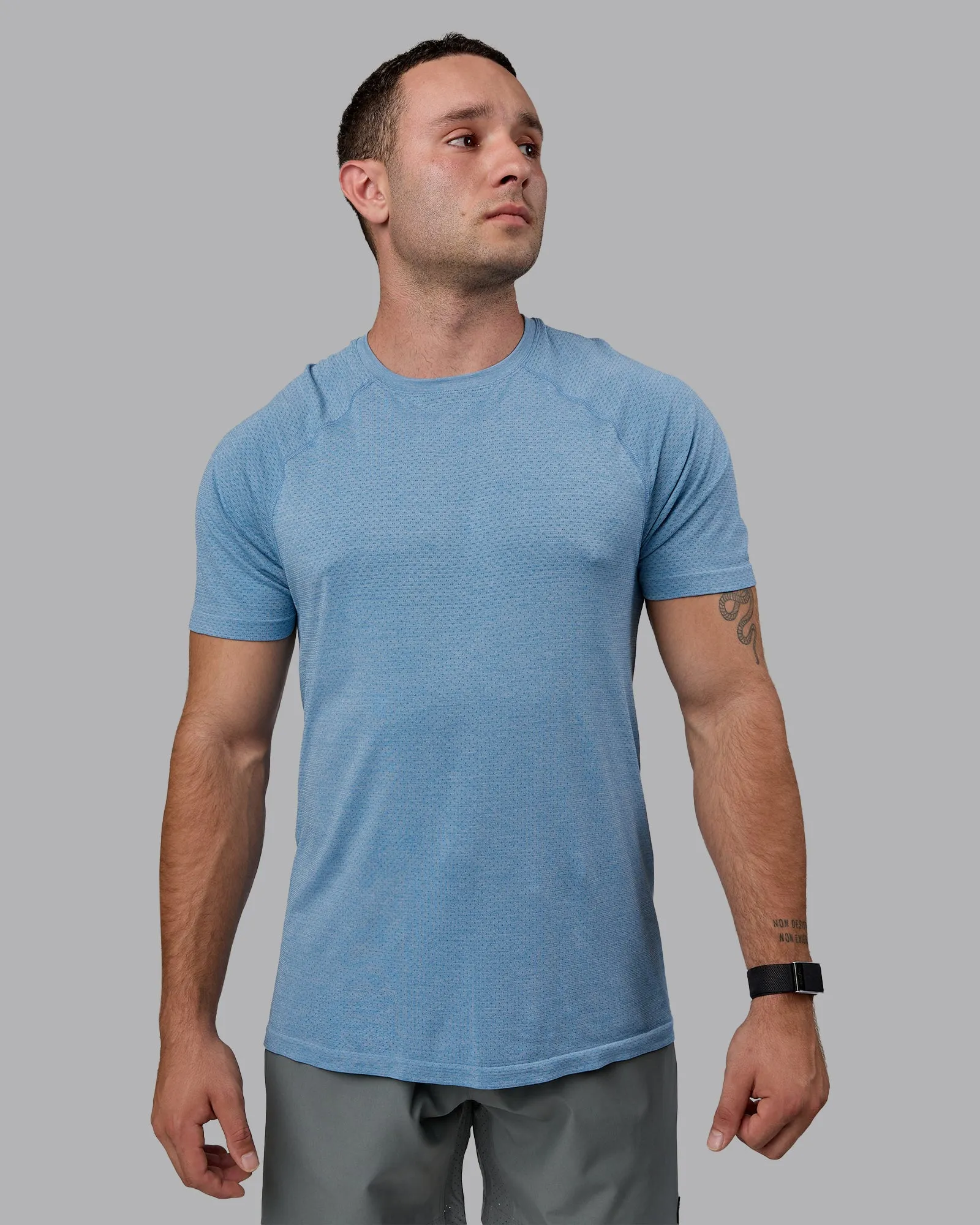 AeroFLX+ Seamless Tee - Elemental Blue/Ice Blue sold by LSKD