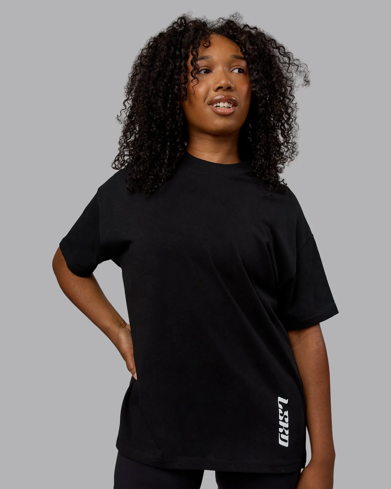 Fail Forward Heavyweight FLXCotton Oversized Tee - Black-Off White sold by LSKD product image thumbnail 4