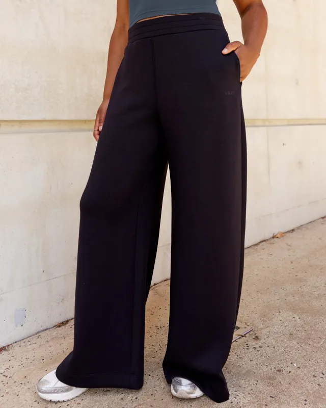 Elevate SoftTouch Wide Leg Pant - Black-Black sold by LSKD