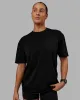 Unisex Lifting Club FLXCotton Tee Oversize - Black-Red sold by LSKD