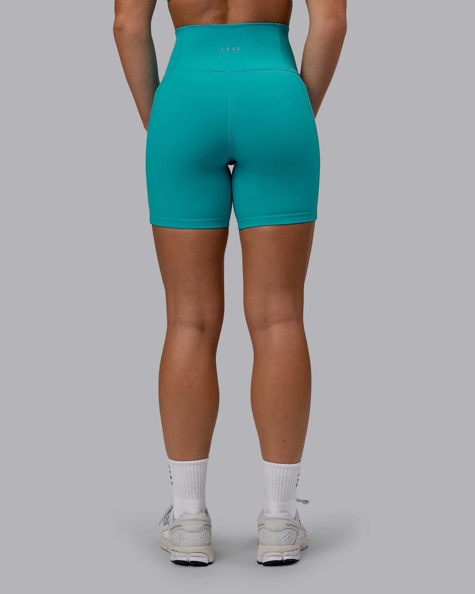 Fusion Mid Short Tights with Pockets - Uplift Blue sold by LSKD product image thumbnail 4