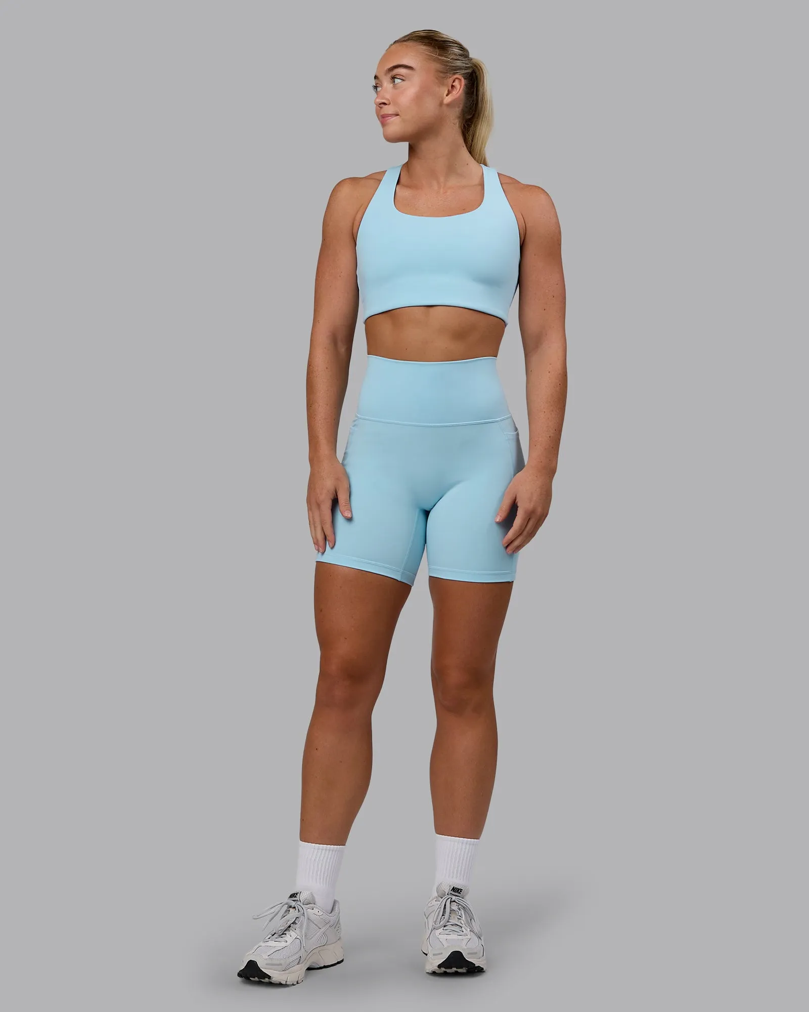 Ace Long Line Bra - Glacial Blue sold by LSKD product image thumbnail 5