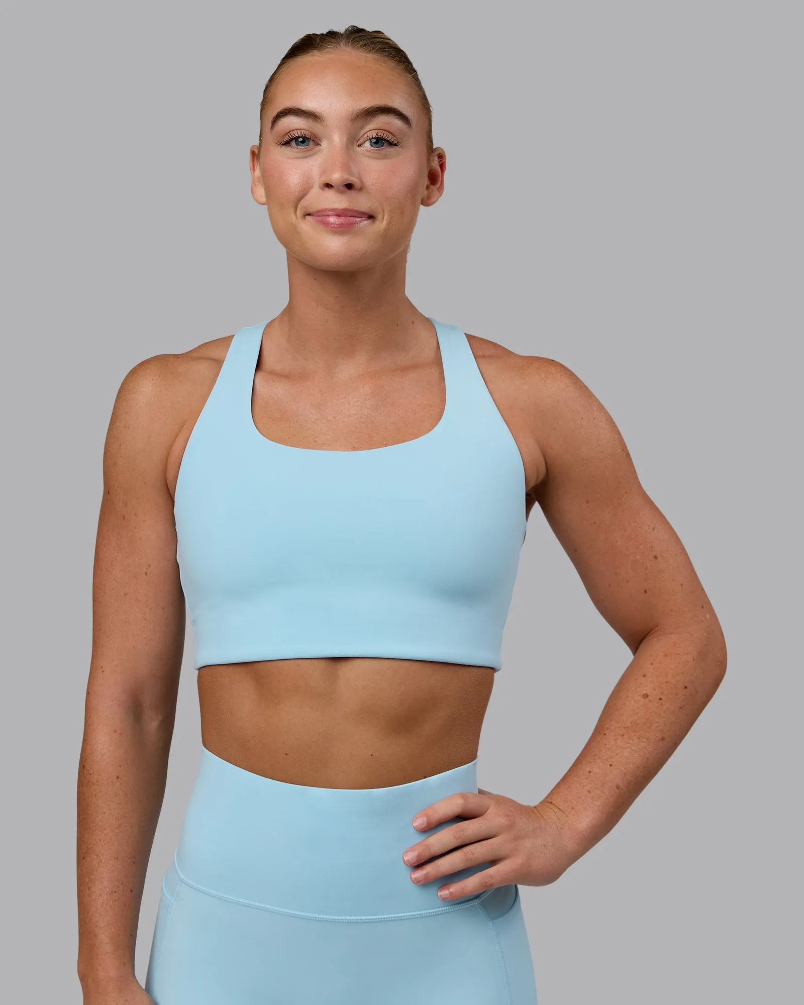 Ace Long Line Bra - Glacial Blue sold by LSKD