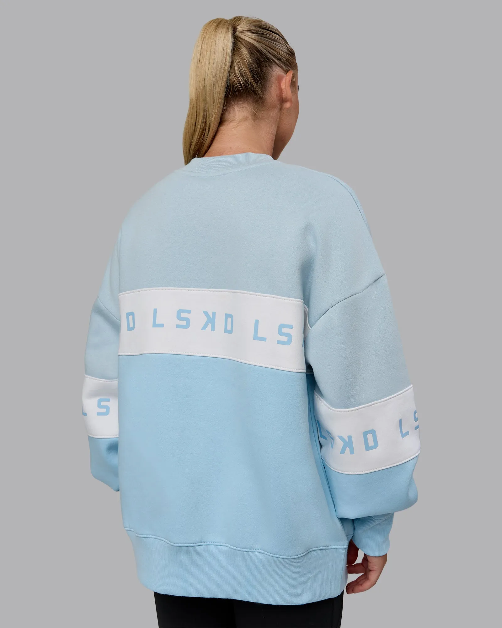 Disc Oversized Sweater - Multi-Glacial Blue sold by LSKD product image thumbnail 3