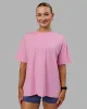 Go-To We Rise FLXCotton Oversized Tee - Bubblegum-White sold by LSKD