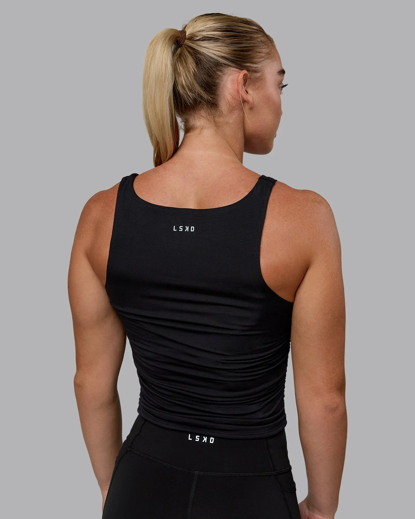 Ignite Scrunch Side Tank - Black sold by LSKD product image thumbnail 3