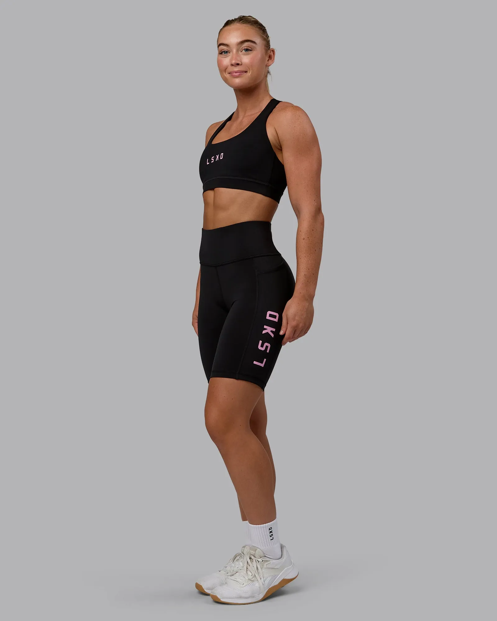 Rep Bike Short Tight - Black-Bubblegum sold by LSKD product image thumbnail 5