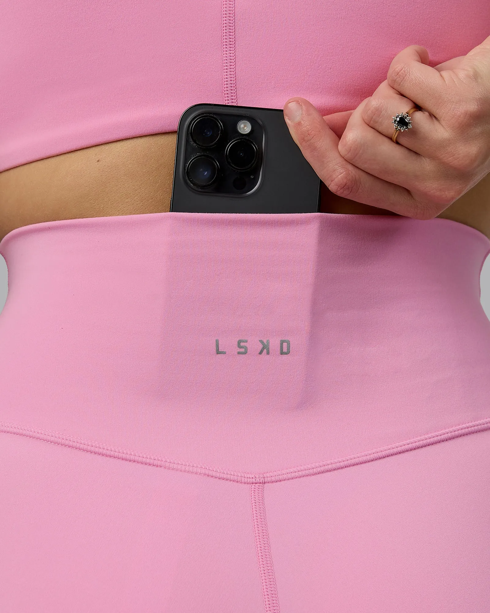 Base 2.0 Mid Short Tight - Bubblegum sold by LSKD product image thumbnail 3