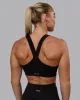 Rep Sports Bra - Black-Bubblegum sold by LSKD