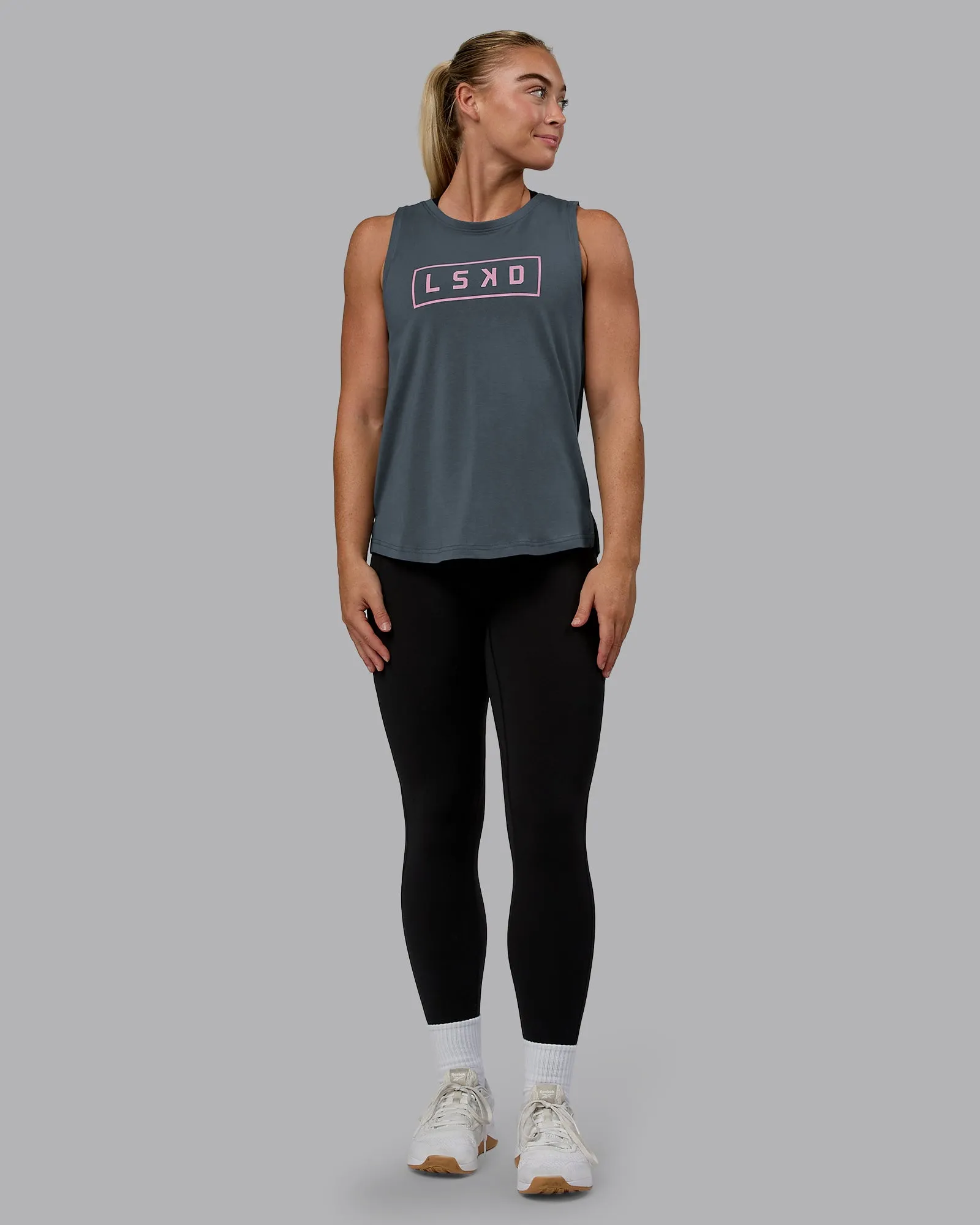 Luna FLXCotton Longline Tank - Turbulance-Bubblegum sold by LSKD product image thumbnail 5