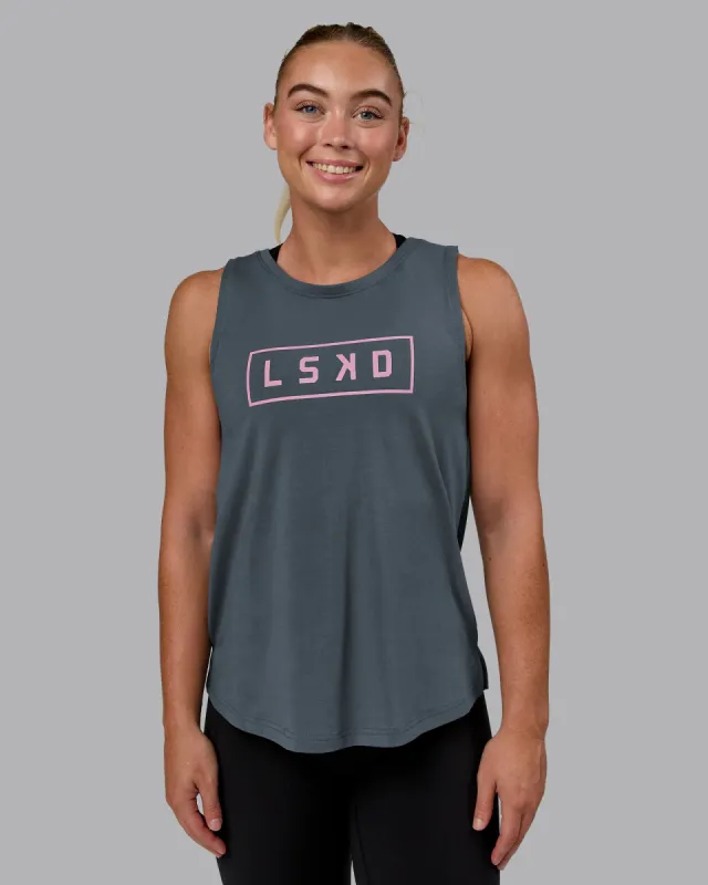 Luna FLXCotton Longline Tank - Turbulance-Bubblegum sold by LSKD