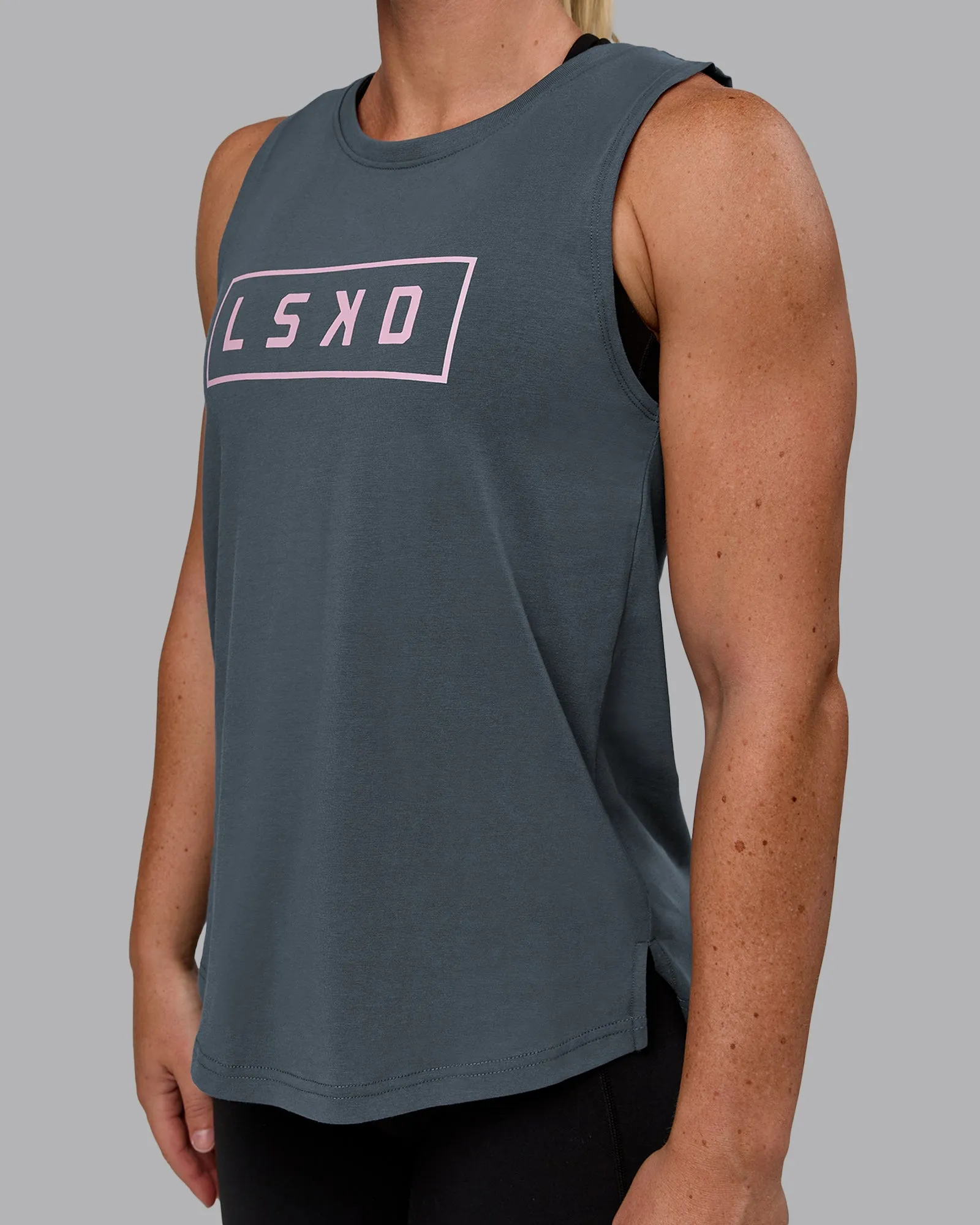 Luna FLXCotton Longline Tank - Turbulance-Bubblegum sold by LSKD product image thumbnail 3