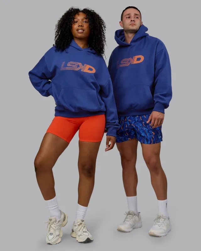 Motion Oversized Hoodie - Galactic Cobalt-Orange sold by LSKD