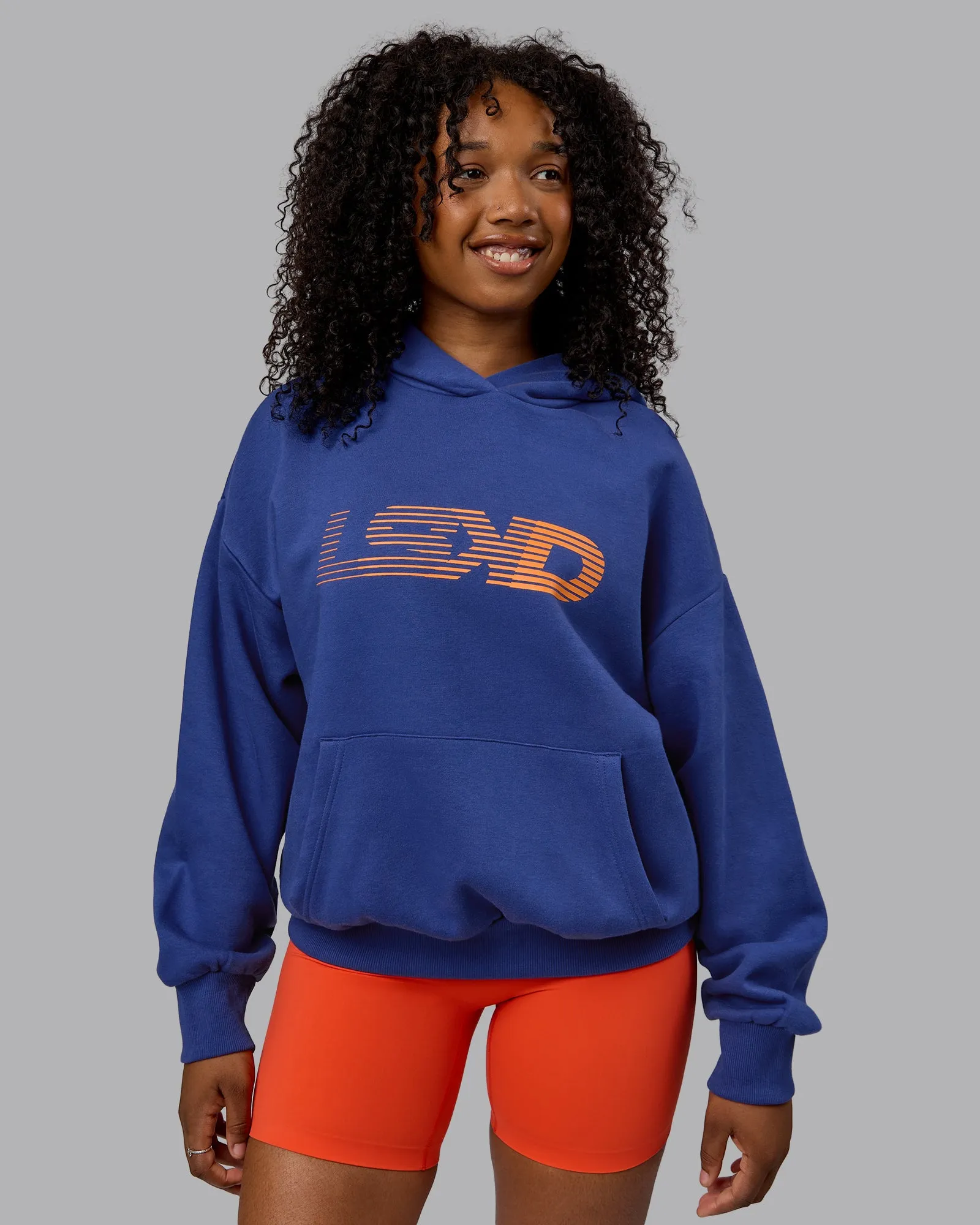 Motion Oversized Hoodie - Galactic Cobalt-Orange sold by LSKD product image thumbnail 3