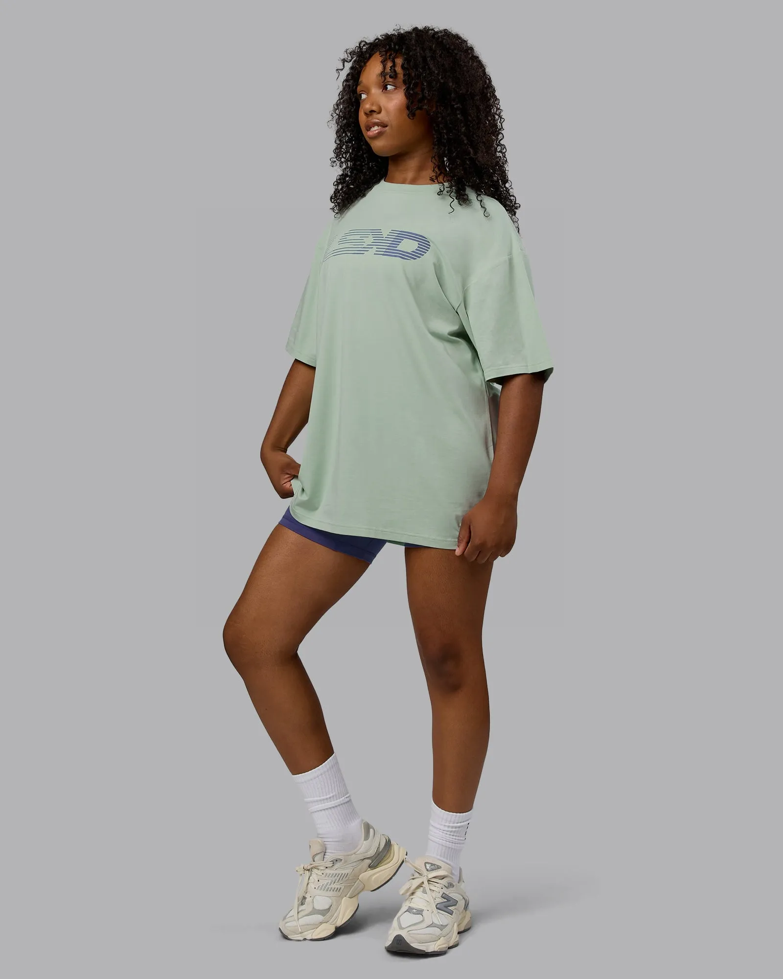 Motion FLXCotton Oversized Tee - Surf Spray-Royal Purple sold by LSKD product image thumbnail 5