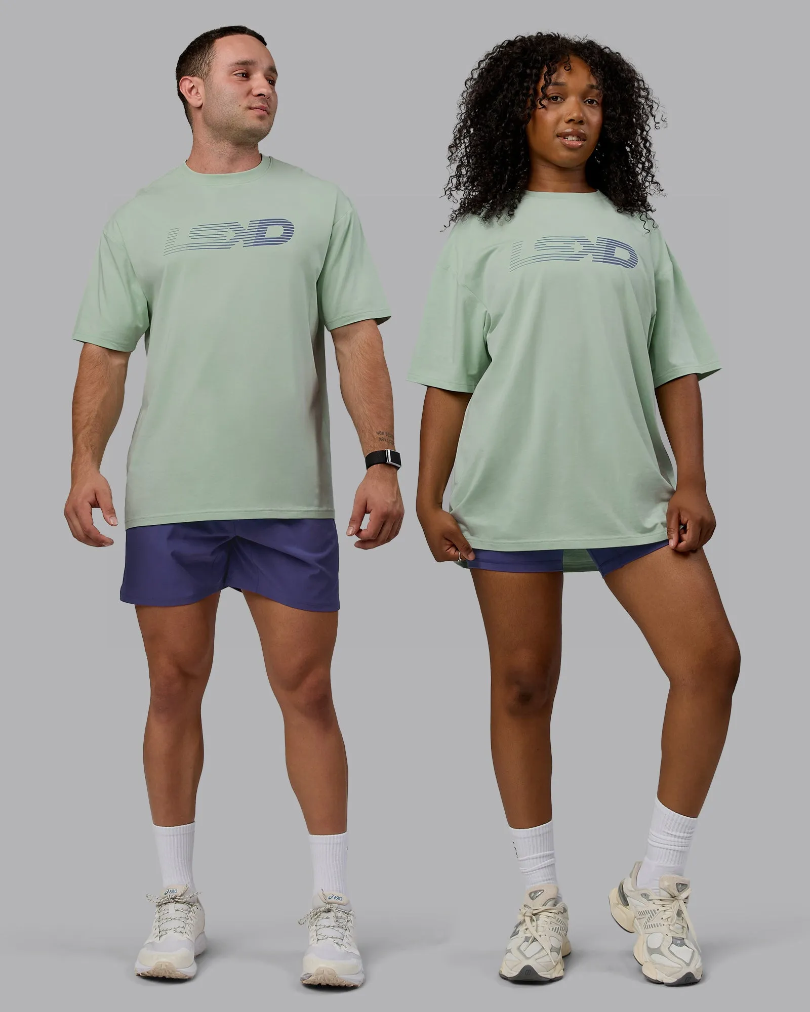 Motion FLXCotton Oversized Tee - Surf Spray-Royal Purple sold by LSKD