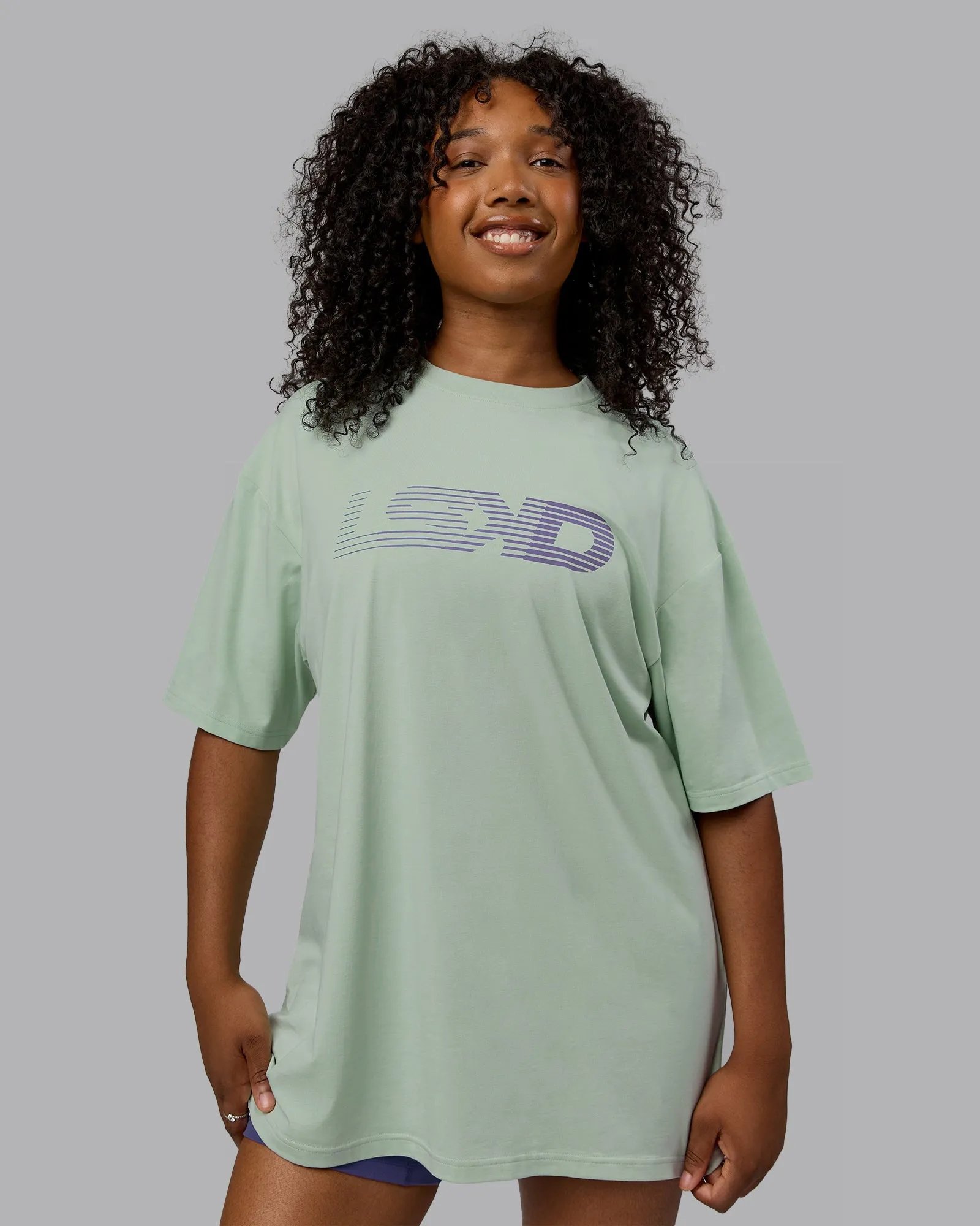 Motion FLXCotton Oversized Tee - Surf Spray-Royal Purple sold by LSKD product image thumbnail 2