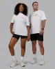 Motion FLXCotton Oversized Tee - White-React Print sold by LSKD