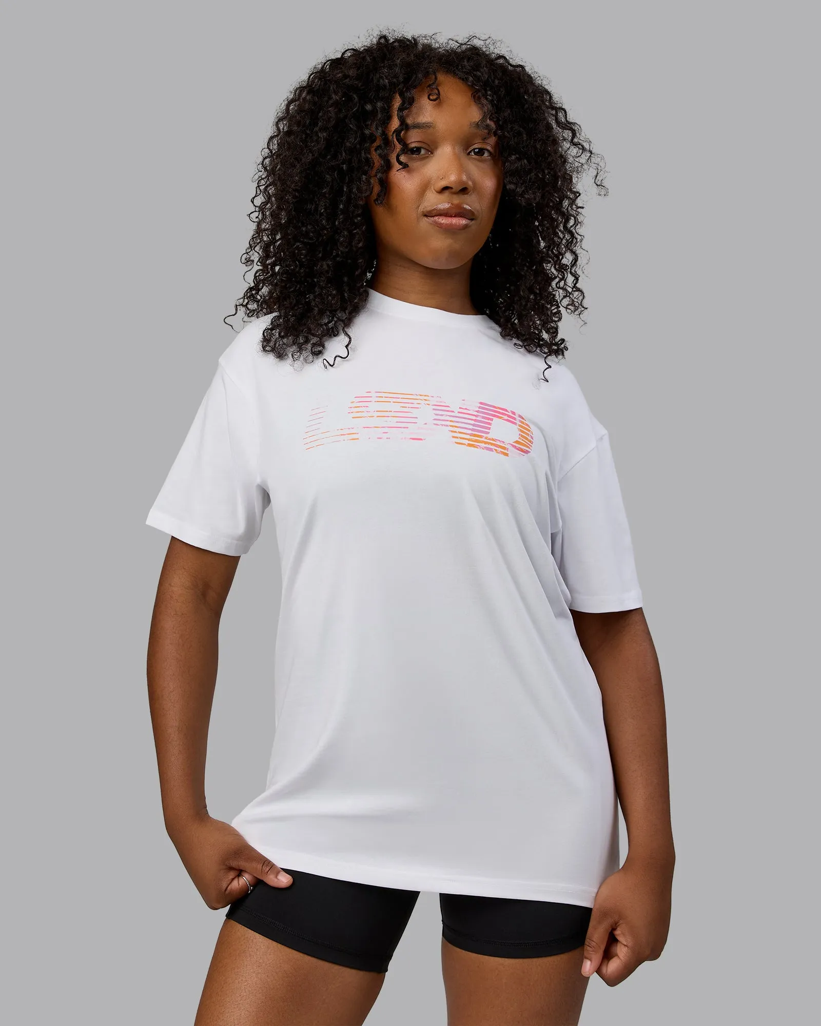 Motion FLXCotton Oversized Tee - White-React Print sold by LSKD product image thumbnail 3