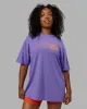 Motion FLXCotton Oversized Tee - Dahlia Purple-Vibrant Orange sold by LSKD
