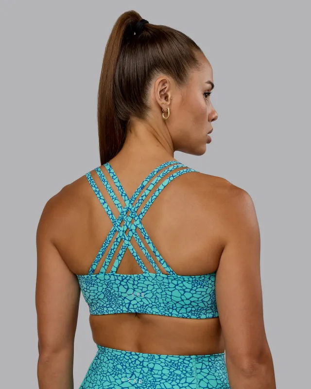 Push The Limit Bra - Aquatic Awe Vitality Print sold by LSKD
