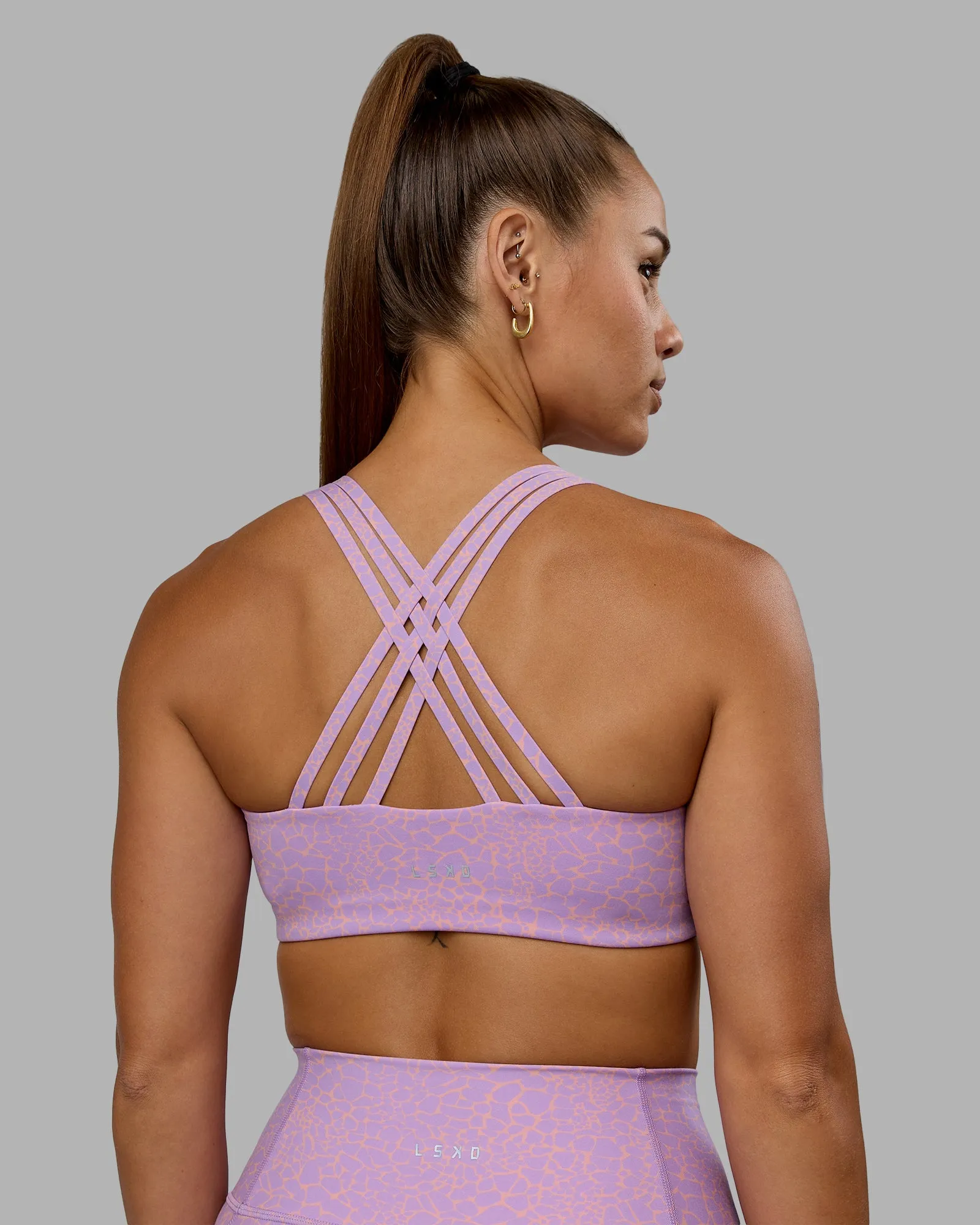 Push The Limit Bra - Pale Lilac Vitality Print sold by LSKD product image thumbnail 2