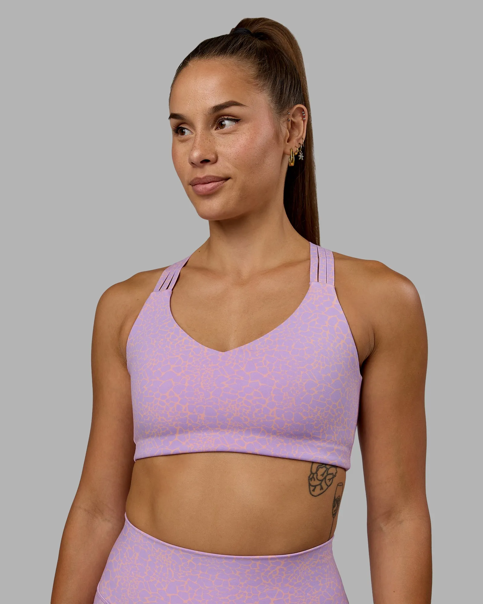 Push The Limit Bra - Pale Lilac Vitality Print sold by LSKD product image thumbnail 3