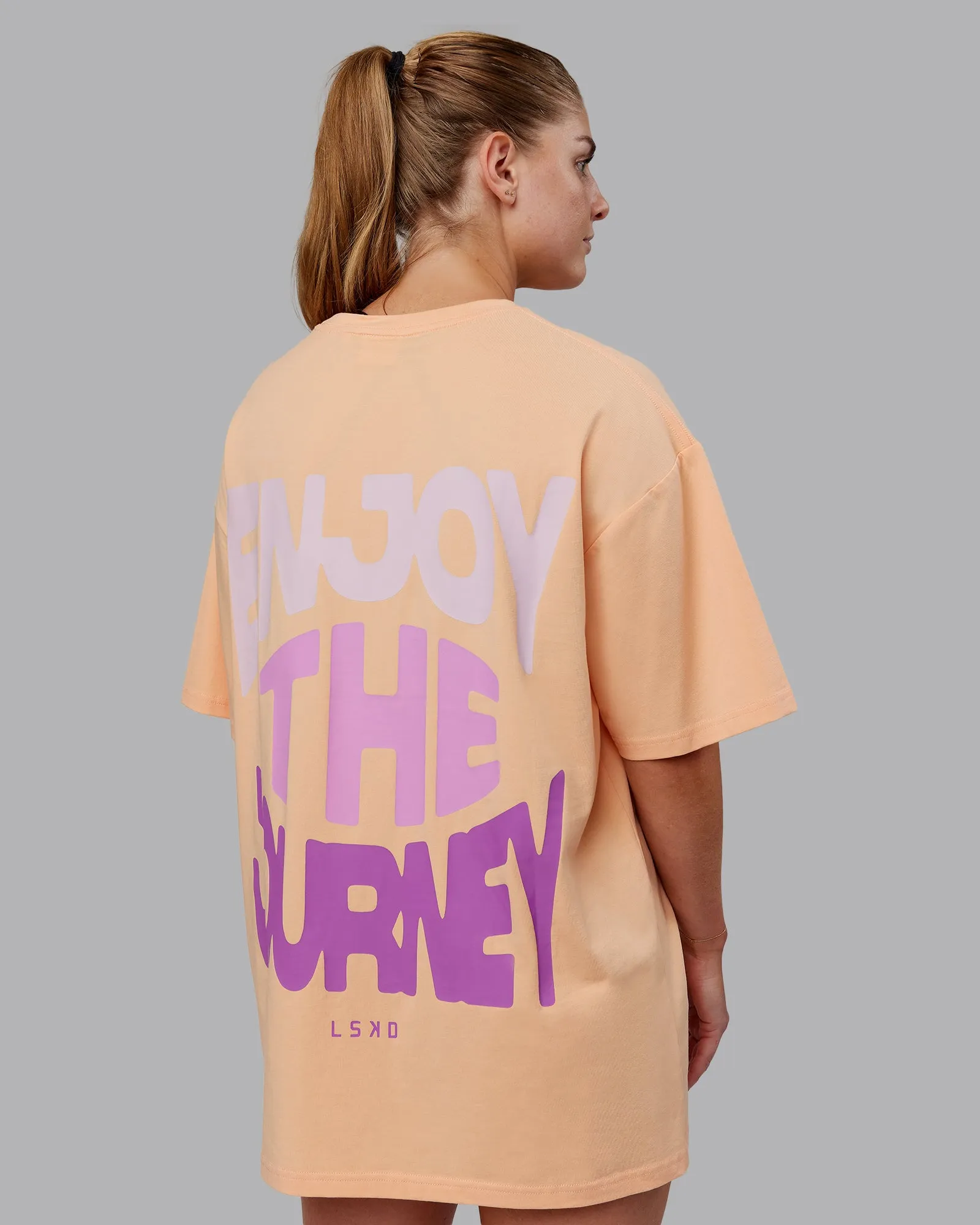 E.T.J FLXCotton Tee Oversize - Peach Fuzz-Purple sold by LSKD product image thumbnail 2