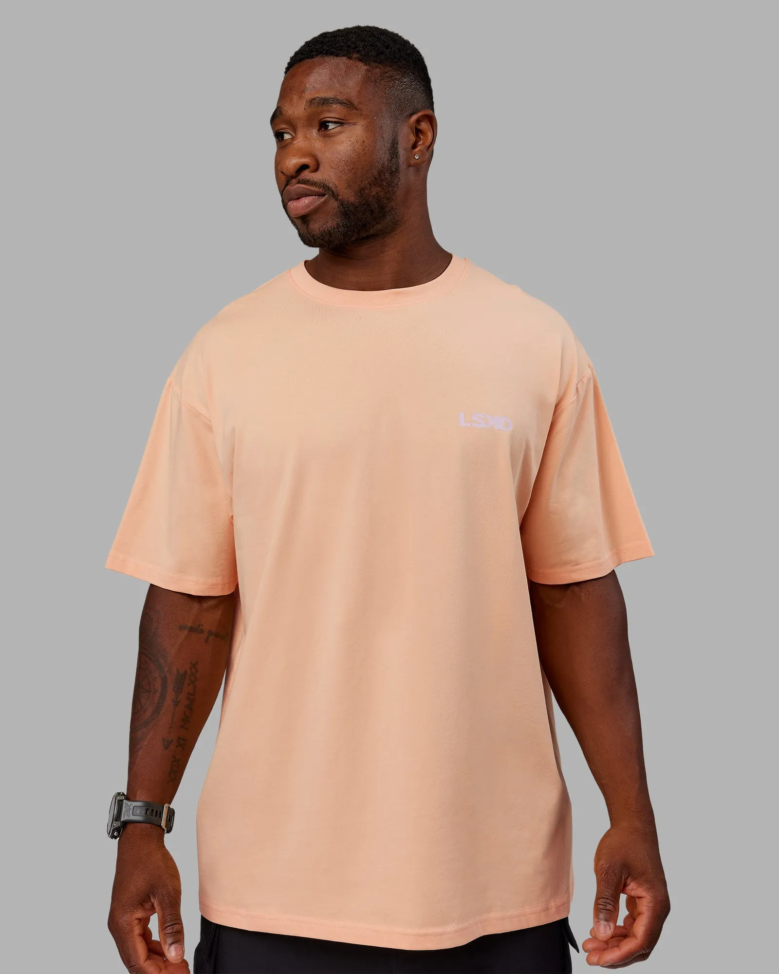 E.T.J FLXCotton Tee Oversize - Peach Fuzz-Purple sold by LSKD product image thumbnail 3