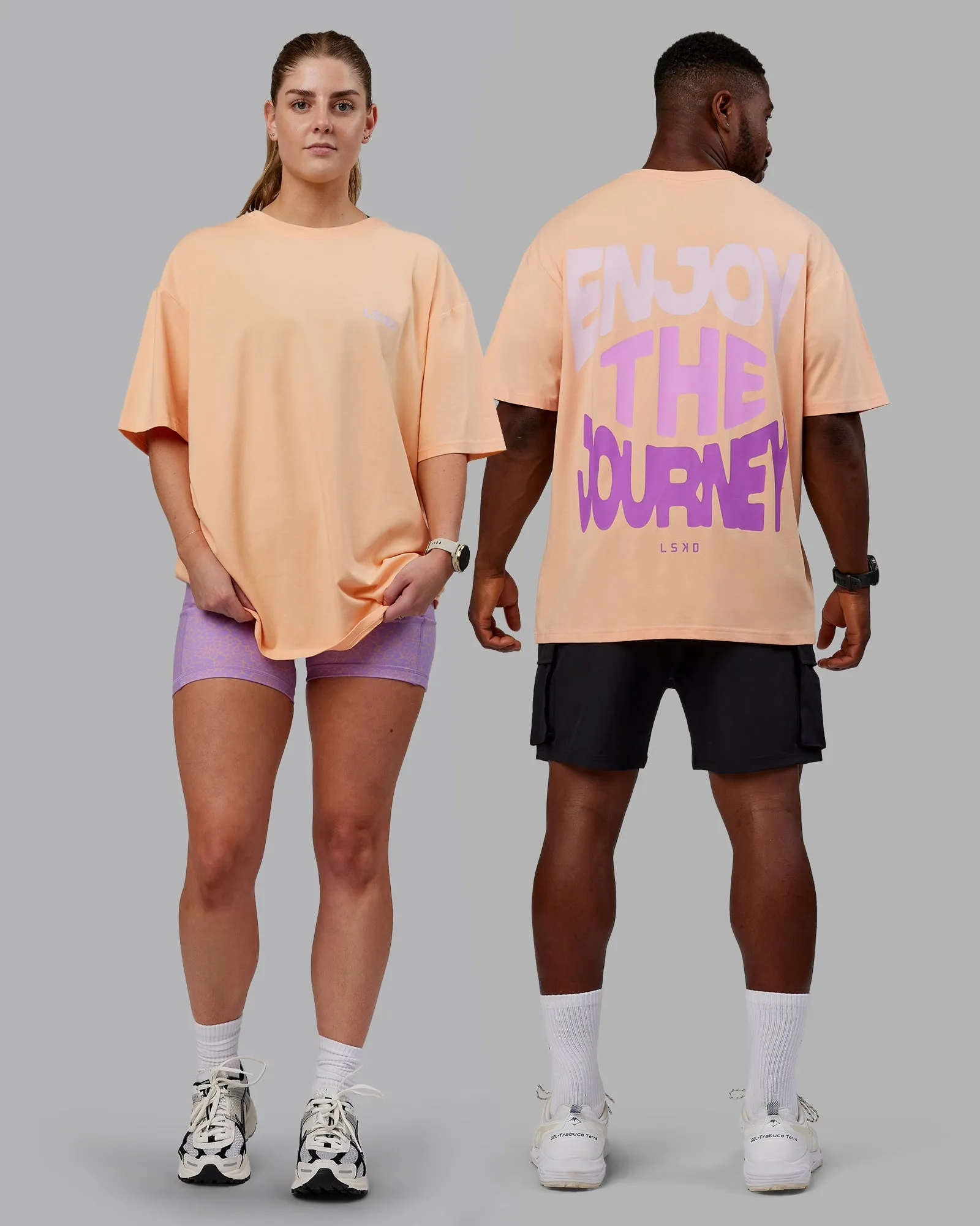 E.T.J FLXCotton Tee Oversize - Peach Fuzz-Purple sold by LSKD