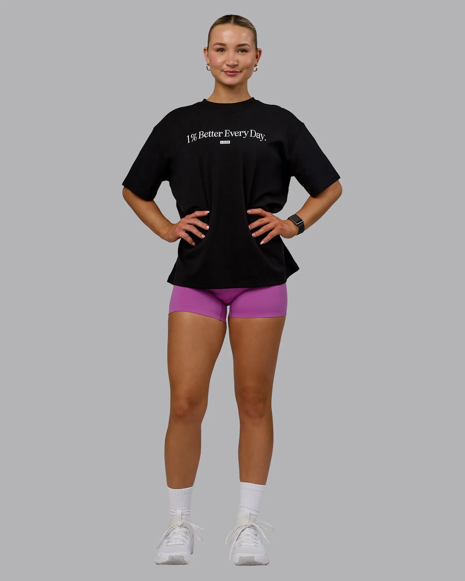 Go-To 1% Better FLXCotton Oversized Tee - Black-White sold by LSKD product image thumbnail 3