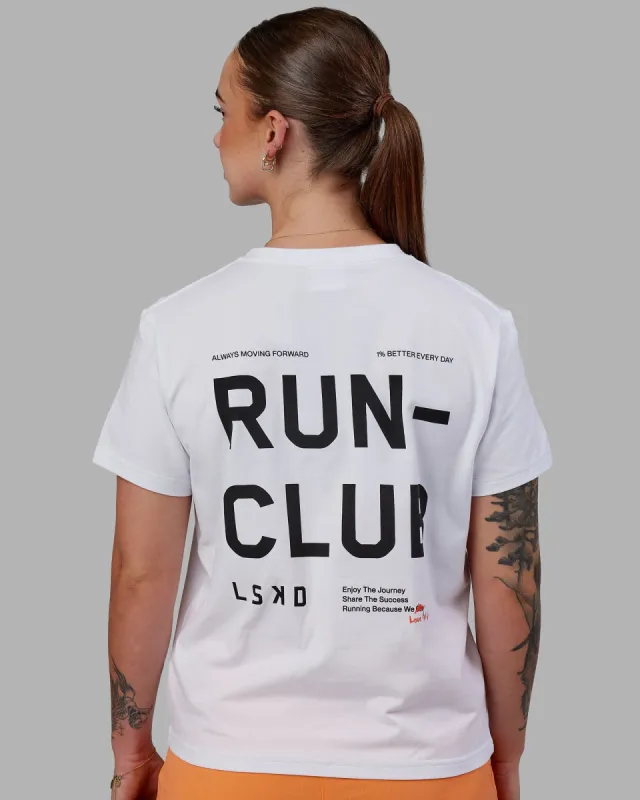 Love The Run FLXCotton Tee - White-Black sold by LSKD