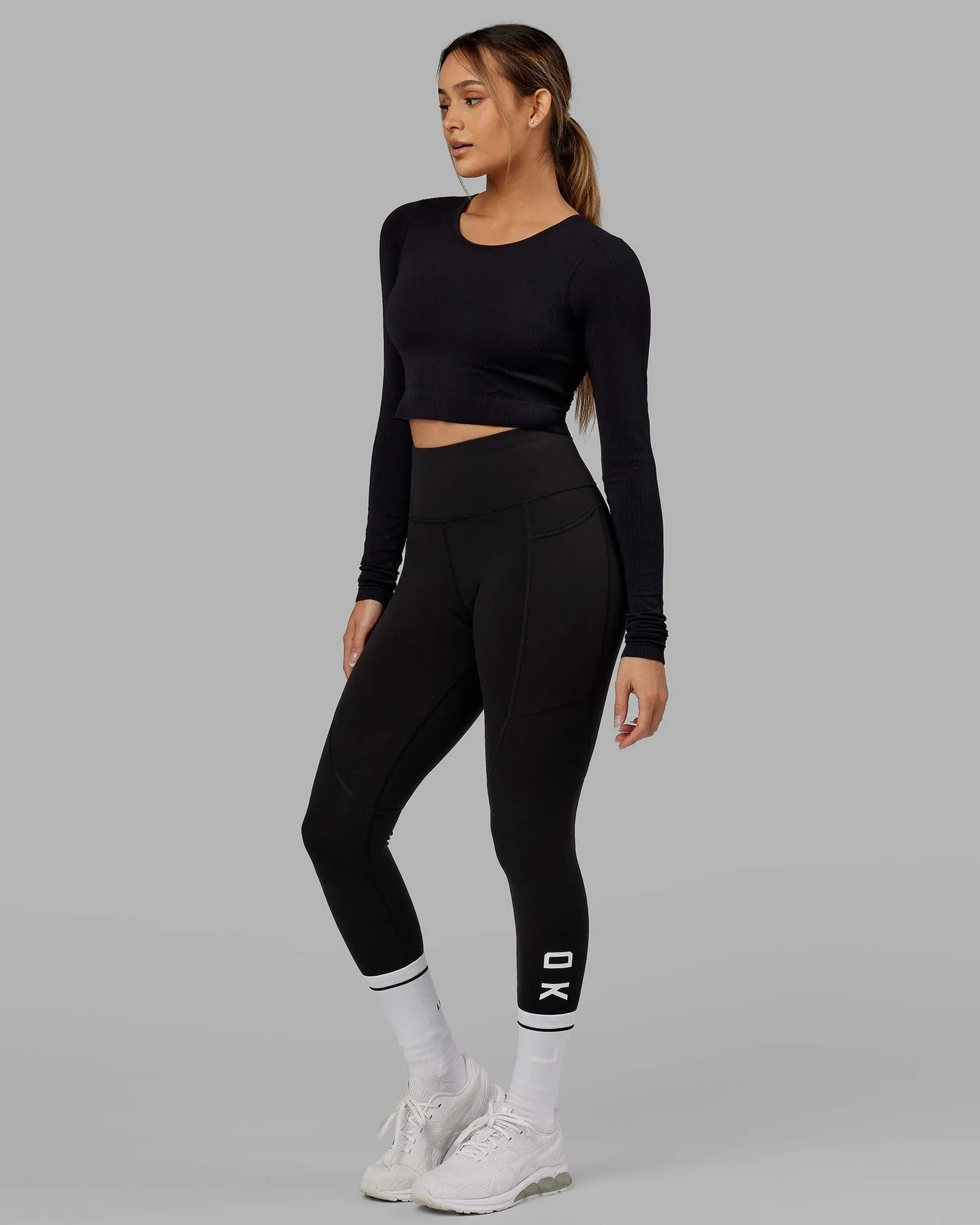Ultra Soft Seamless LS Top - Black sold by LSKD product image thumbnail 4