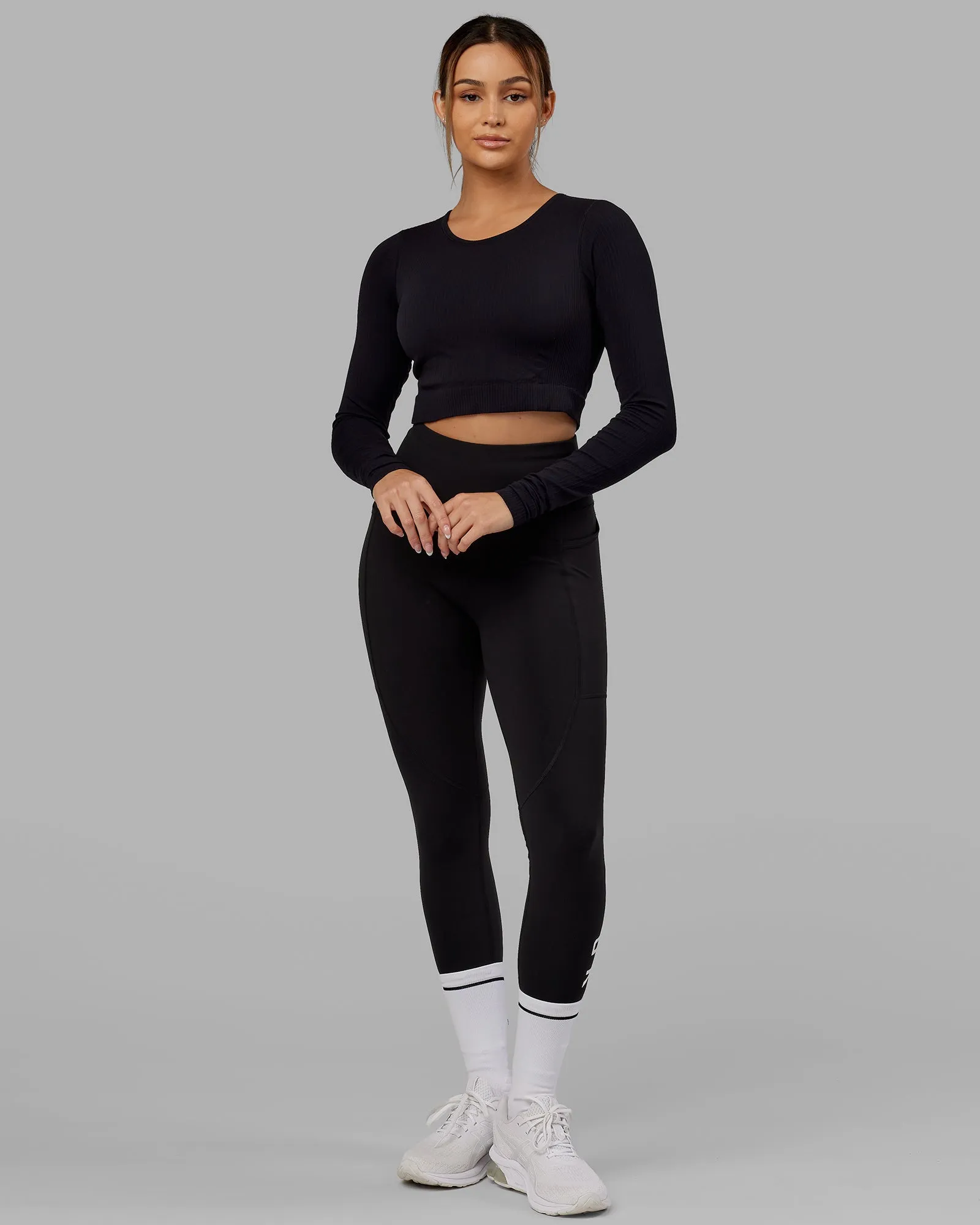 Ultra Soft Seamless LS Top - Black sold by LSKD product image thumbnail 3
