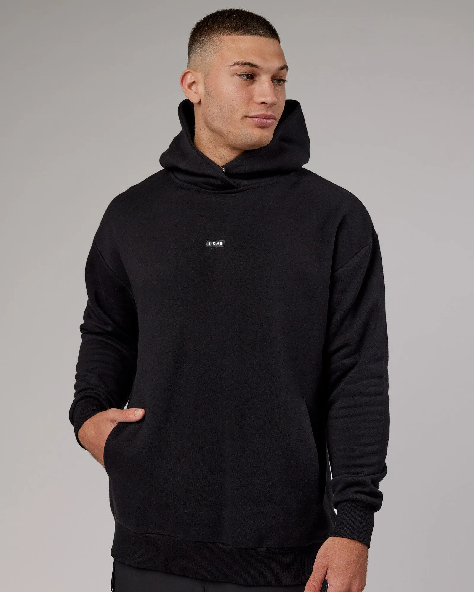 Unisex Fundamental Hoodie Oversize - Black sold by LSKD product image thumbnail 5