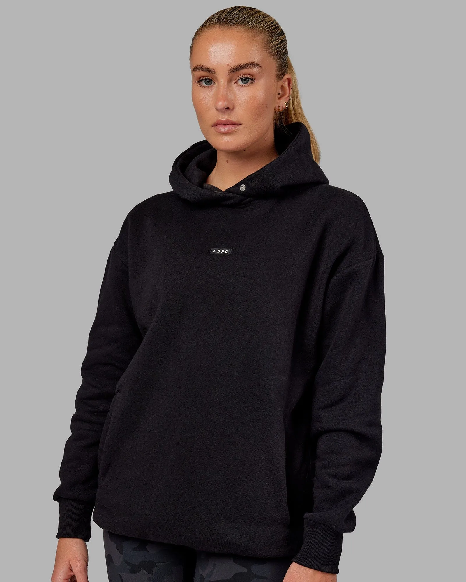 Unisex Fundamental Hoodie Oversize - Black sold by LSKD product image thumbnail 2