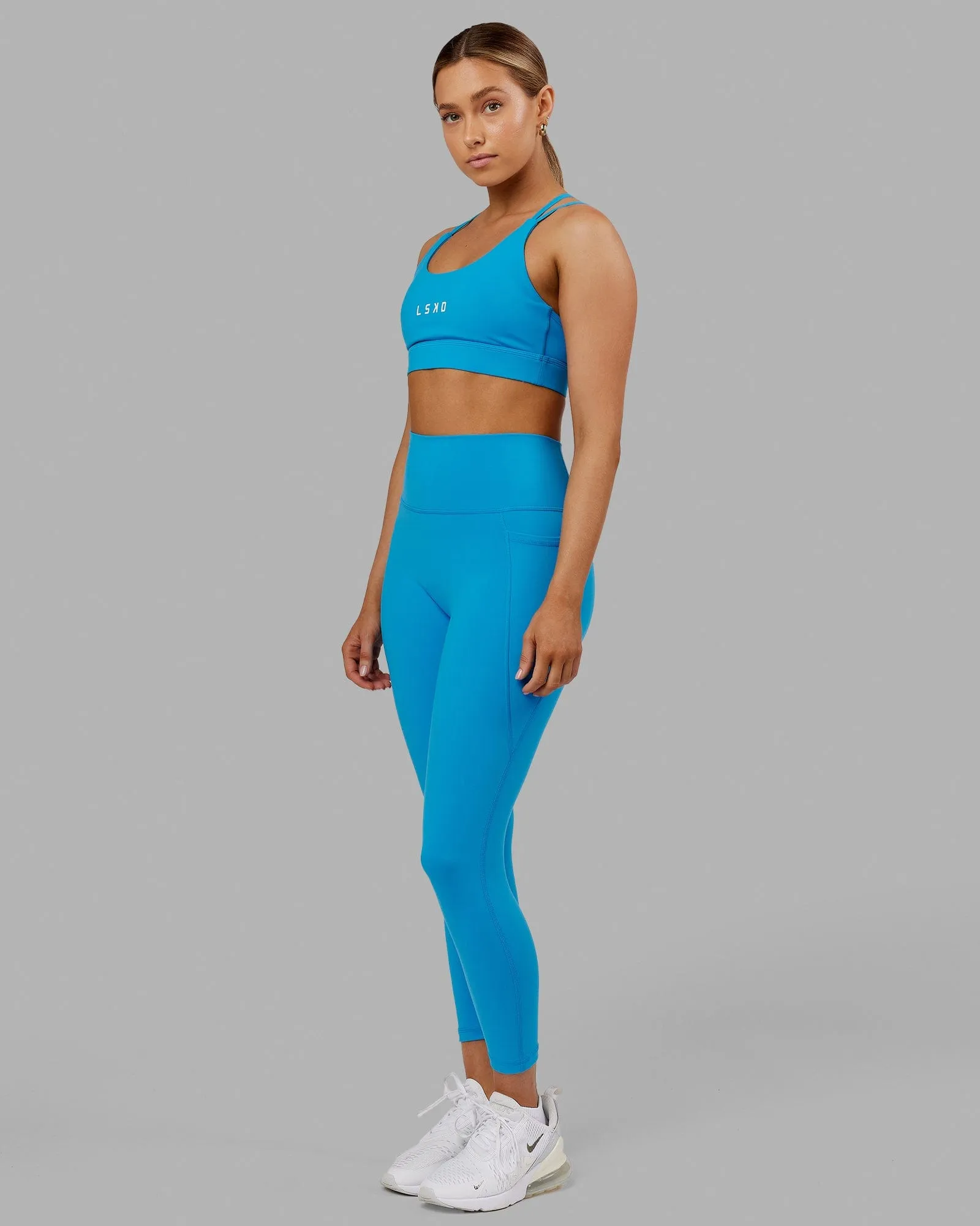 Fusion 7/8 Length Tights - Ibiza Blue sold by LSKD product image thumbnail 3