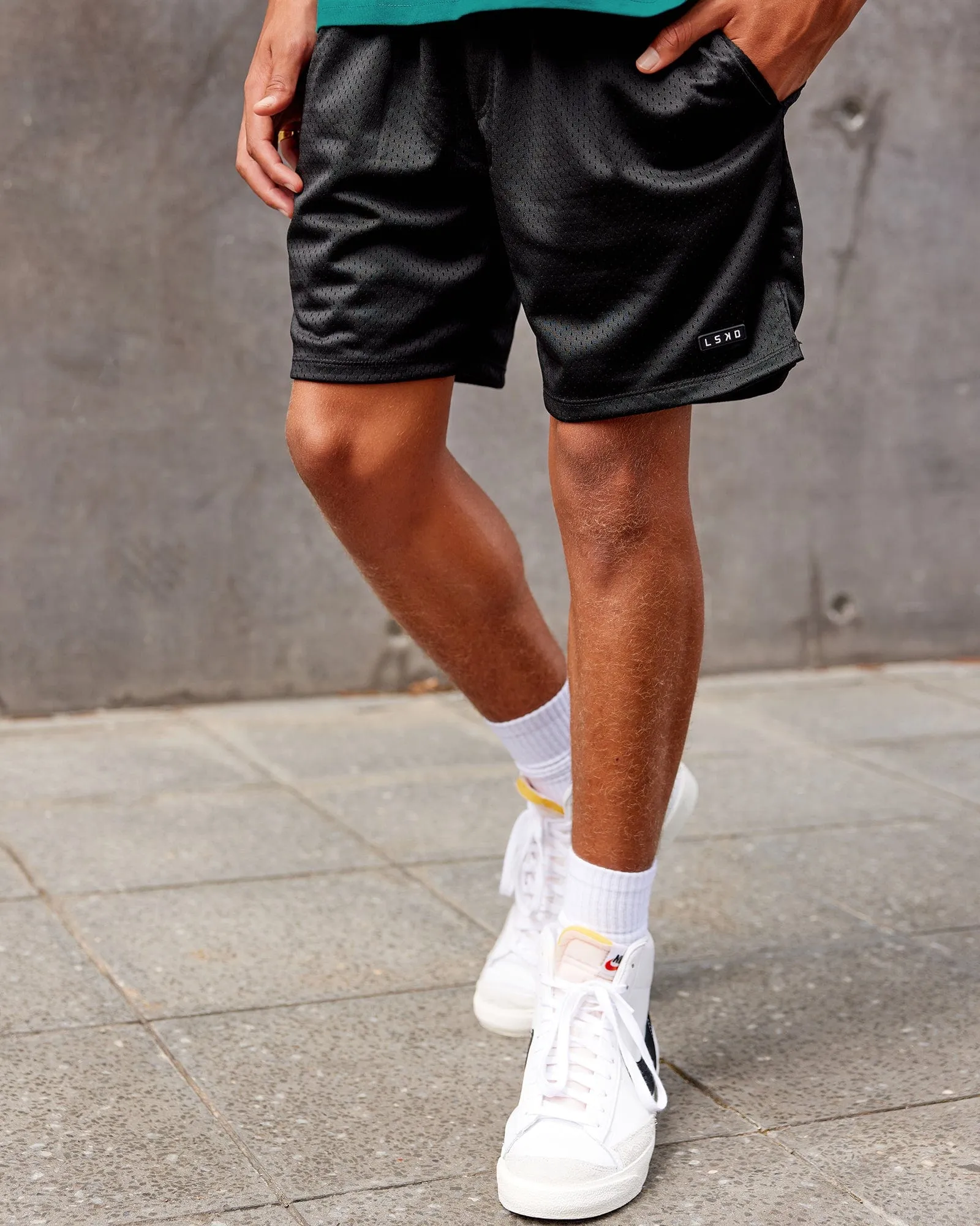 Fundamental Mesh Shorts - Black sold by LSKD product image thumbnail 4