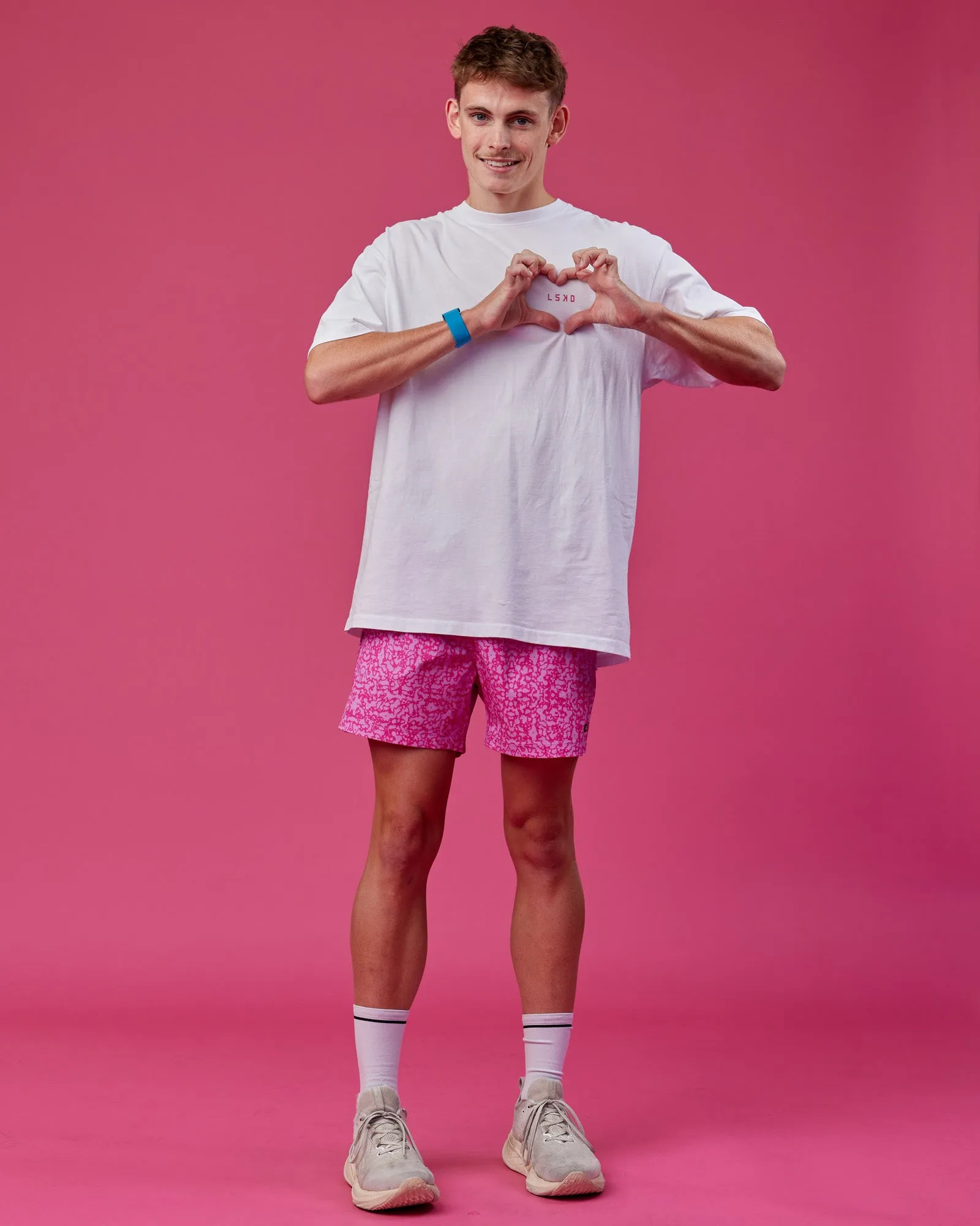 Washed Empower Oversize Tee - White-Pastel Orchid sold by LSKD product image thumbnail 2