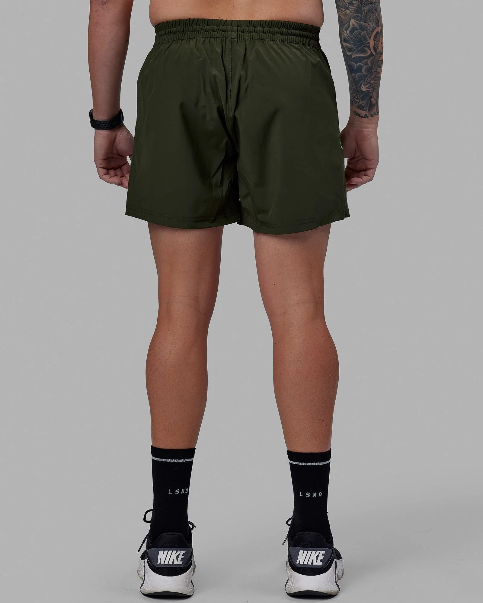 Rep 5" Performance Shorts - Forest Night-Lime sold by LSKD product image thumbnail 4