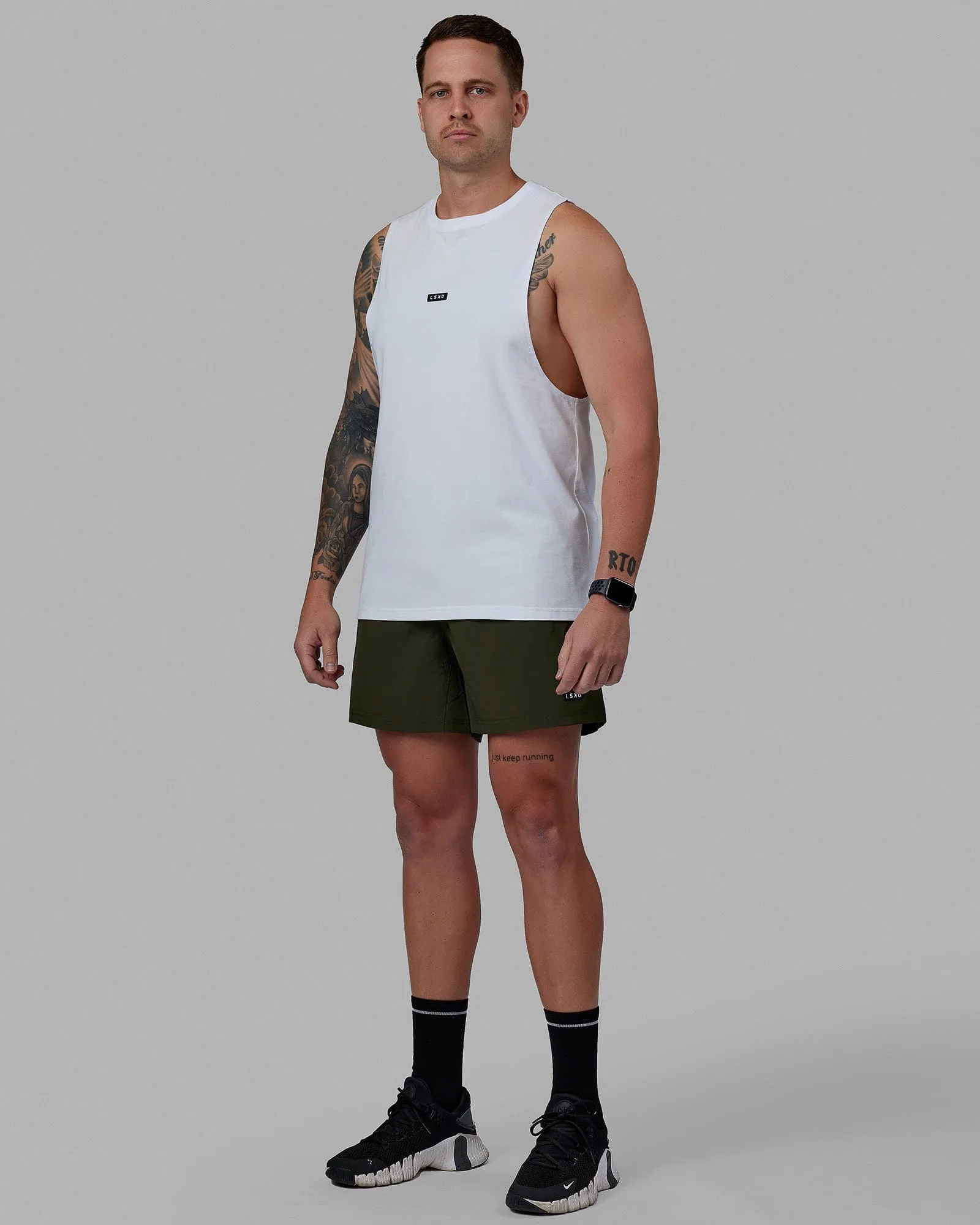 Rep 5" Performance Shorts - Forest Night-Lime sold by LSKD product image thumbnail 3