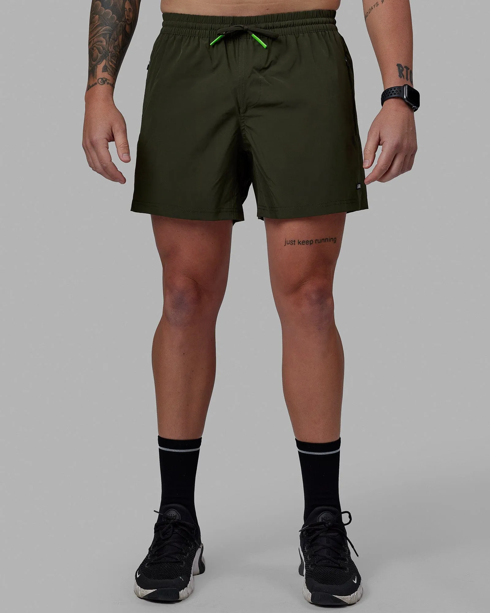 Rep 5" Performance Shorts - Forest Night-Lime sold by LSKD product image thumbnail 2