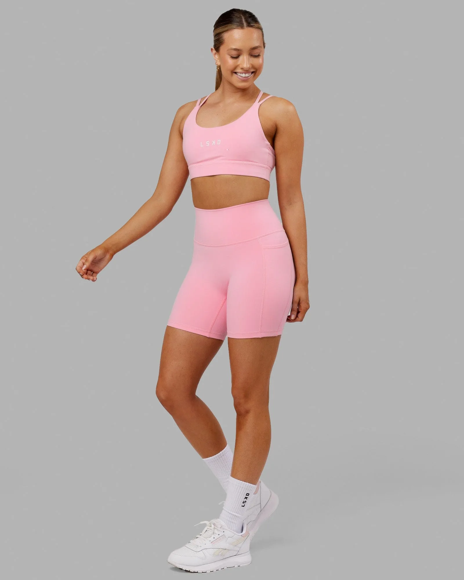 Fusion Mid Short Tights - Pink Frosting sold by LSKD product image thumbnail 2