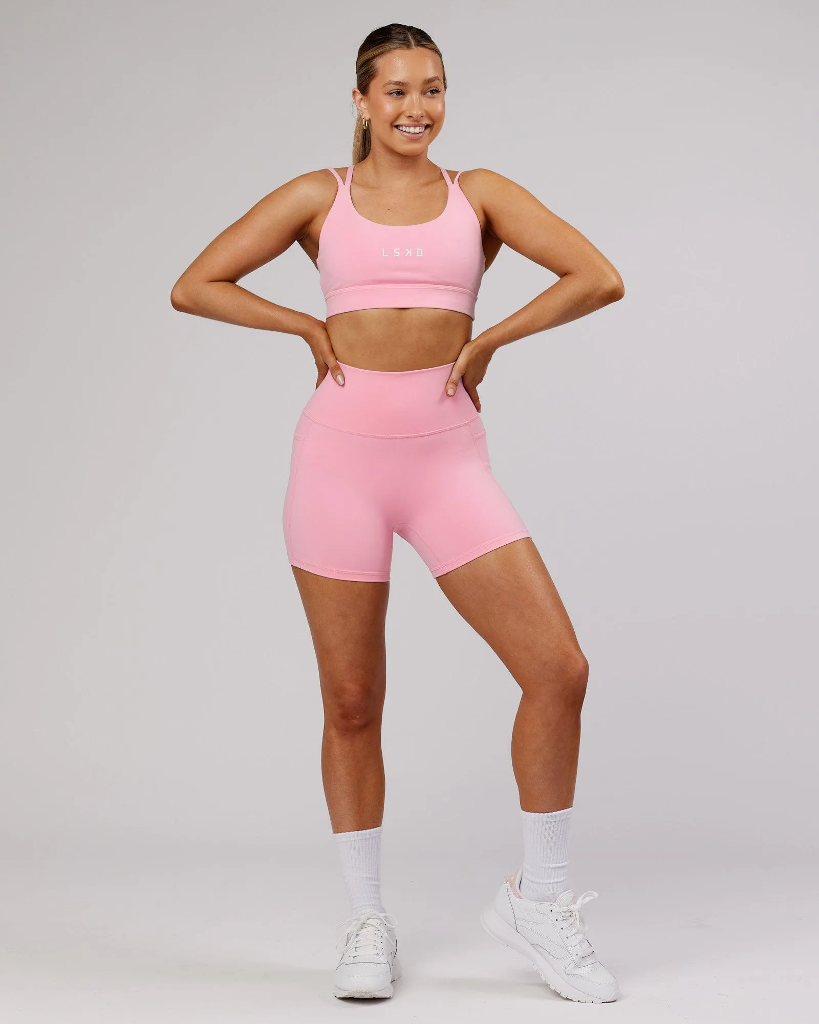Bridge Sports Bra - Pink Frosting sold by LSKD product image thumbnail 5